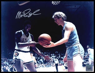 Magic Johnson Signed 16X20 Photo - NCAA With Bird