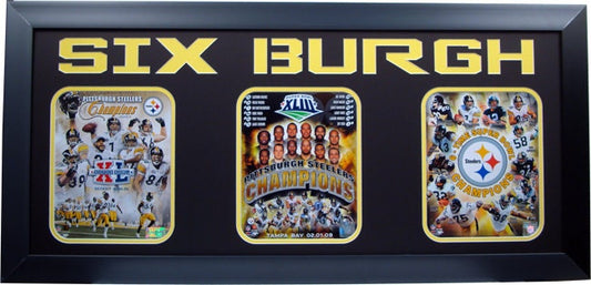 15x35 Three Photo Frame - Pittsburgh Steelers