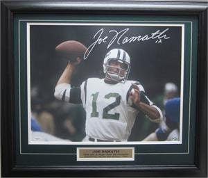 20x24 Autographed Frame - Joe Namath New York Jets