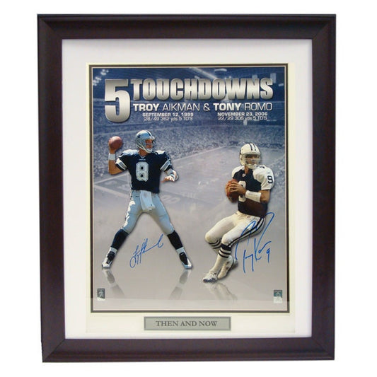20x24 Autograph Frame - Romo and Aikman Dallas Cowboys