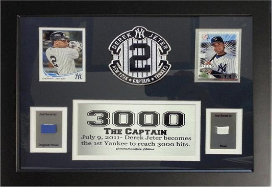 11x14 Game Used Frame 3000 Hits - Derek Jeter New York Yankees