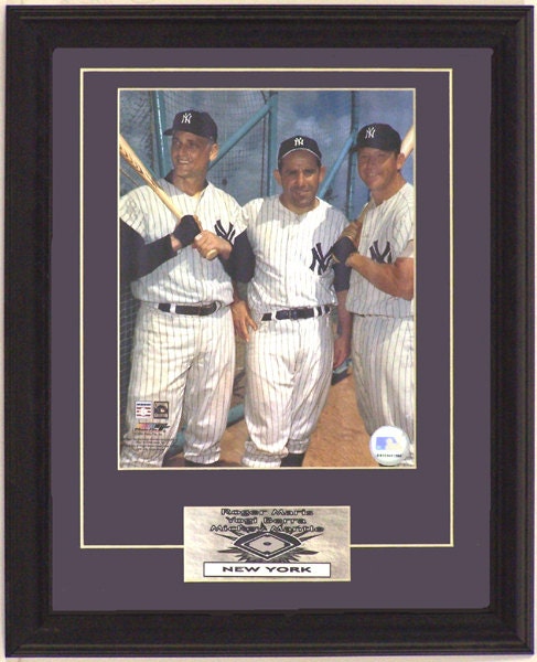 11x14 Deluxe Frame - Roger MarIs, Yogi Berra and Mickey Mantle