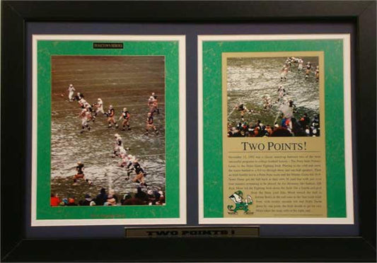 12x18 Double Frame - Notre Dame "Hometown Heroes Two Points"
