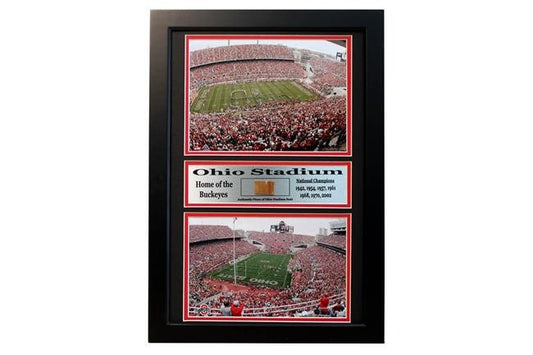 12x18 Game Used Frame - Ohio State University Ohio Stadium