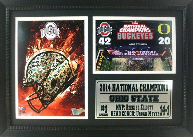 12x18 Photo Stat Frame - Ohio State 2014 National Champions
