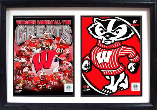 12x18 Double Frame - University of Wisconsin Greats