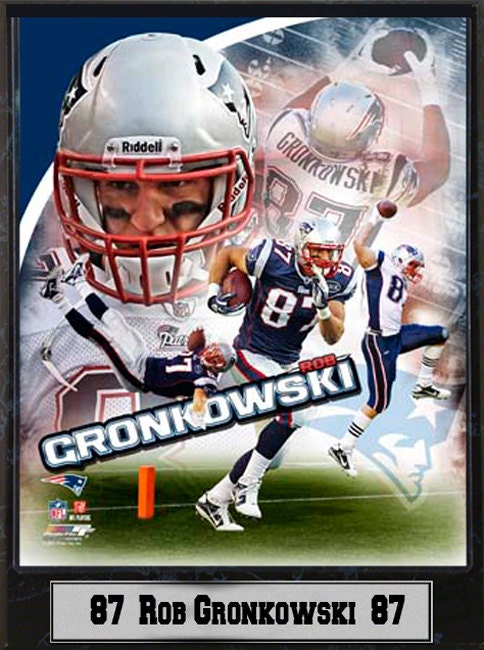 9x12 Plaque - Rob Gronkowski New England Patriots