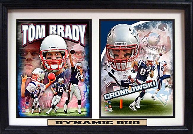 12X18 Double Frame - New England Patriots Dynamic Duo