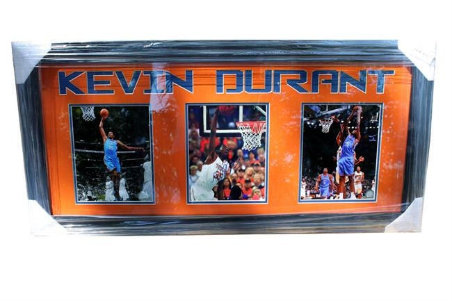 15X35 Autograph Three Photo Frame - Kevin Durant Oklahoma City Thunder