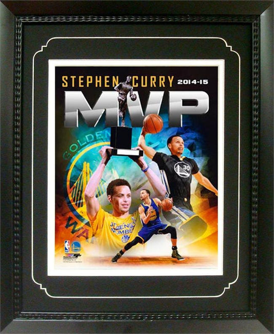 11x14 Deluxe Frame - Stephen Curry Golden St Warriors MVP