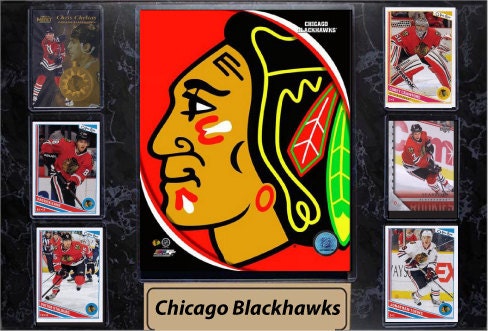 13x27 Six Card Plaque - Chicago Blackhawks