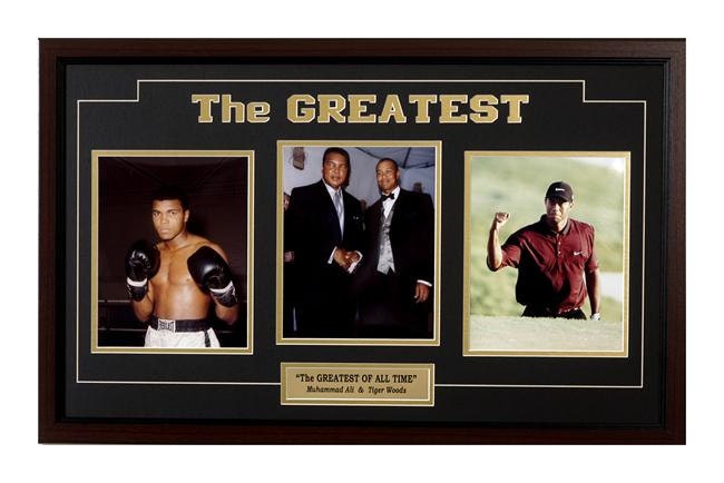 15x35 Three Photo Frame - 'The Greatest' Ali and Tiger Woods