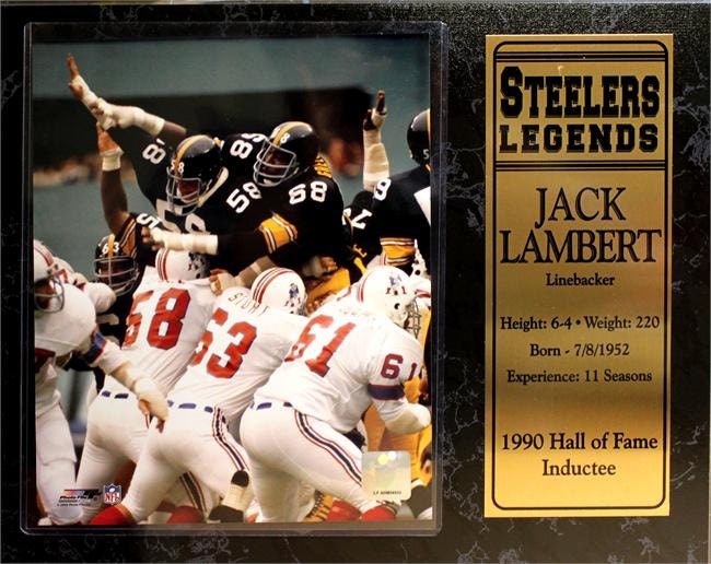 12X15 Stat Plaque - Jack Lambert Pittsburgh Steelers