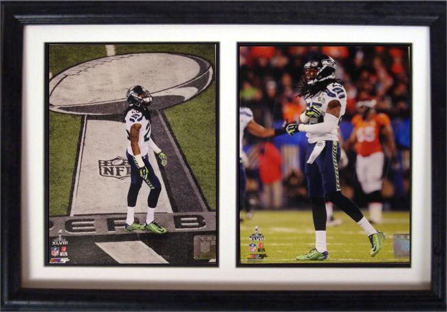 12x18 Double Frame - Richard Sherman Seattle Seahawks