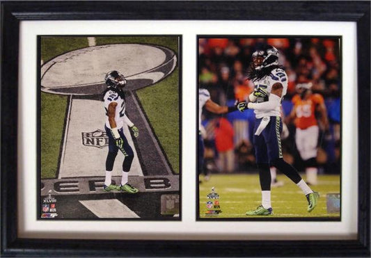12x18 Double Frame - Richard Sherman Seattle Seahawks
