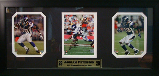 15x35 Autograph Frame - Adrian Peterson Minnesota Vikings