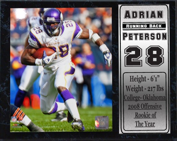 12x15 Stat Plaque - Adrian Peterson Minnesota Vikings