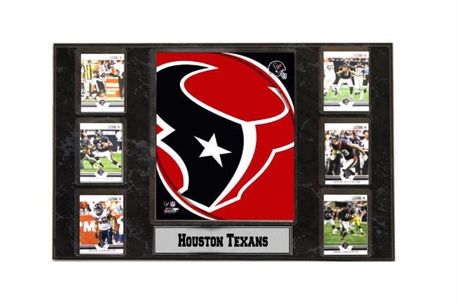 13x27 Six Card Plaque - Houston Texans