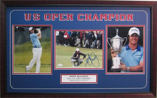 15x35 Three Photo Autographed Frame - Rory McIlroy